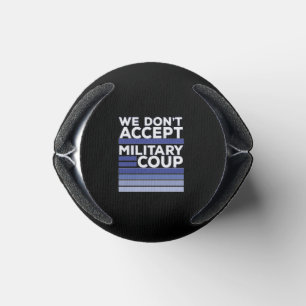 Porta-lata Não aceitamos golpe militar