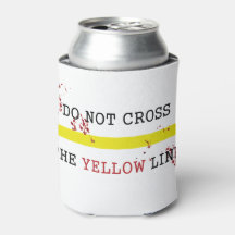Não Atravesse a Linha Amarela Can Cooler