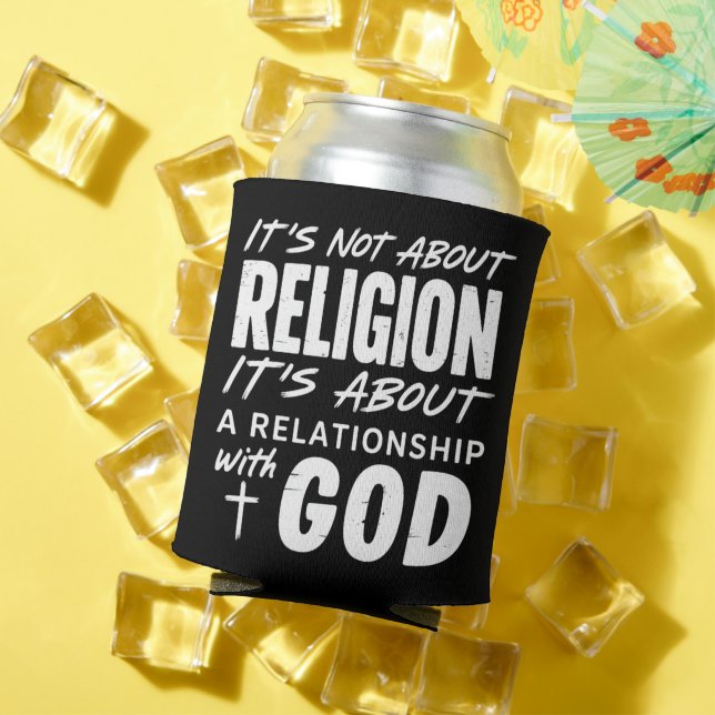 Porta-lata Não é sobre a Declaração de Fé Religiosa Espiritua (Verão in situ)