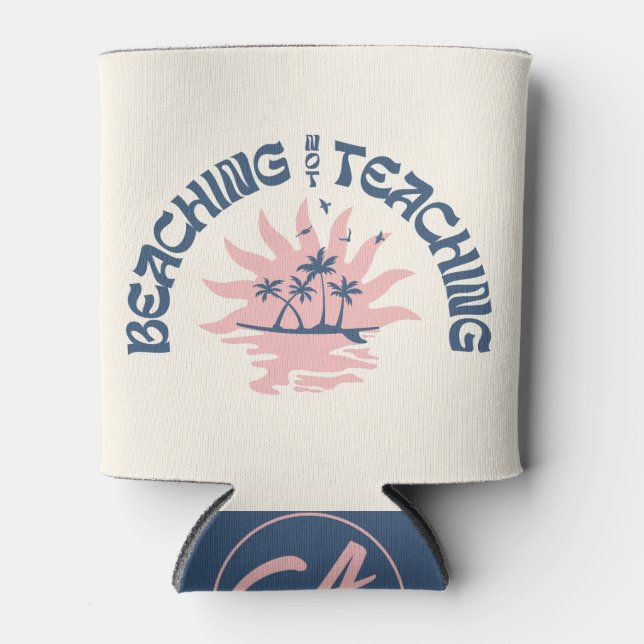 Porta-lata Não Ensinando Engraçado Professor Break de Verão (Frente)