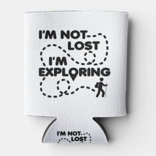 Porta-lata Não estou perdido, estou explorando o caminho de