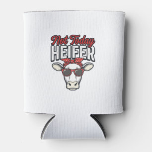 Porta-lata Não Hoje Novilha Vaca Engraçada Design Vetorial Vi