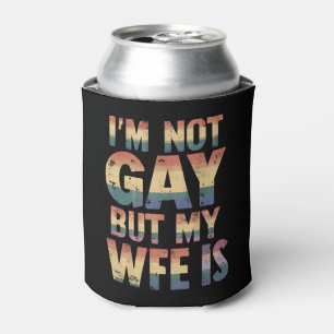 Porta-lata Não sou gay, mas minha esposa é LGBT Casamento Arc