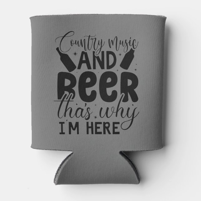 Porta-lata Nashelorette "Country Music and Beer Can Cooler" (Frente)