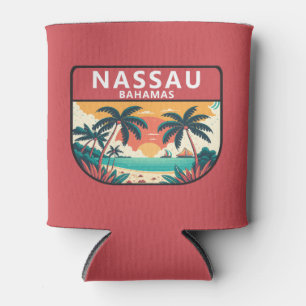 Porta-lata Nassau Bahamas Retro Emblem