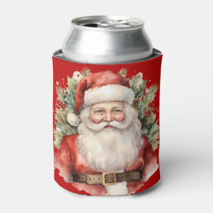 Porta-lata Natais vintages que Santa Claus sorri