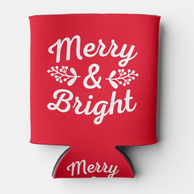 Porta-lata Natal Alegre & Brilhante (Frente)