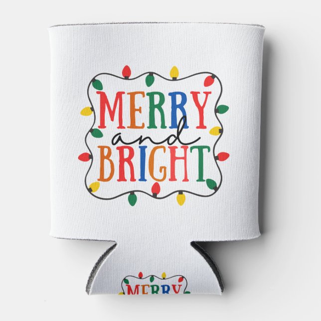Porta-lata Natal Alegre e Brilhante (Frente)