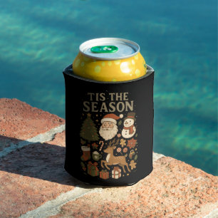 Porta-lata Natal Antigo É a Temporada Retro Papai Noel