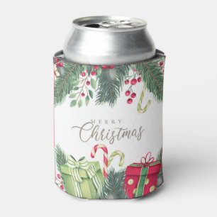 Porta-lata Natal das Decorações Festivas da Aquarela Elegan