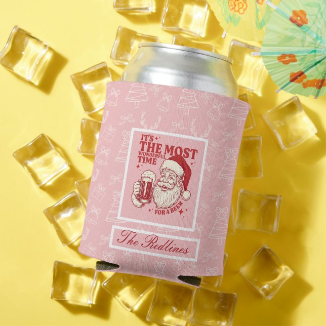 Porta-lata Natal De Papais noeis De Mão (Verão in situ)