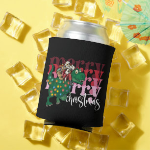 Porta-lata Natal do carregando de Dinossaur Papai Noel