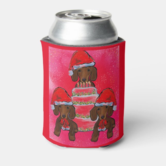Porta-lata Natal dos Doxies Vermelhos (Can Back)