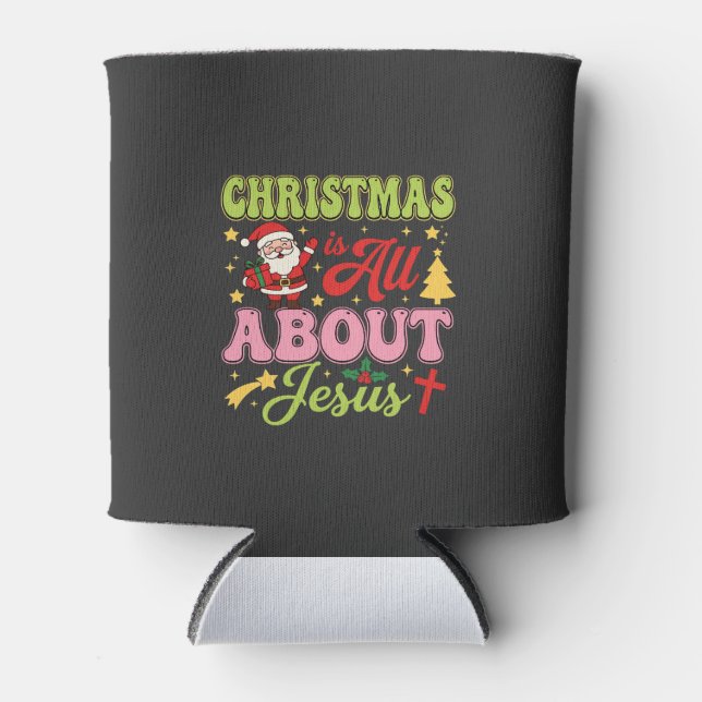 Porta-lata Natal é Tudo Sobre Jesus Retro (Frente)