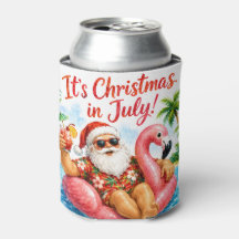 Natal Em Julho Papai Noel Flamingo Havaiano Divers