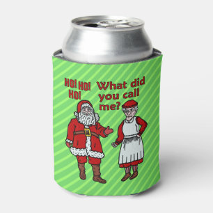 Porta-lata Natal engraçado Papai Noel & Sra. Feriado Gracejo