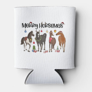 Porta-lata Natal Flor de Cavalo Alegre Cavalos Equino