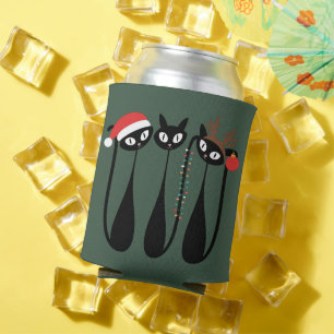 Porta-lata Natal Gatos Clássicos Modernos de Meados do Século