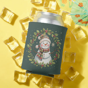 Porta-lata Natal Homem de Neve Fofo Estação de Inverno Feriad