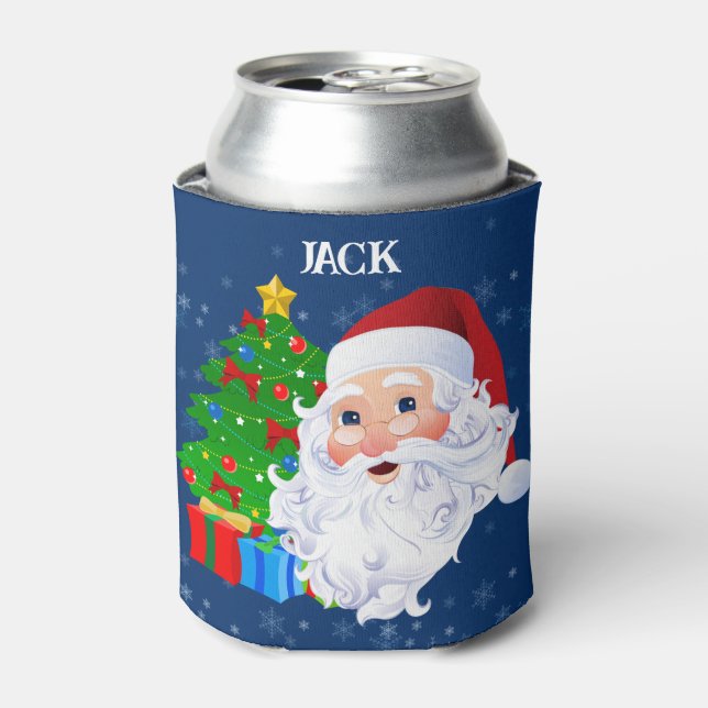 Porta-lata Natal Stoffer Beer Can Cooler Name (Can Front)