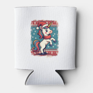 Porta-lata Natal Vintage Unicórnio Dabbing Arco-íris Férias