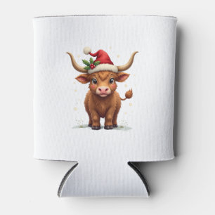Porta-lata Natal Vintage Vaca das Terras Altas da Escócia Fes