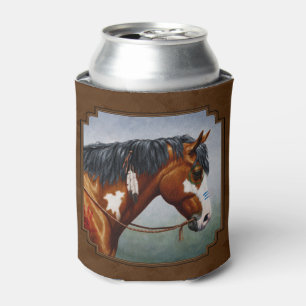 Porta-lata Nativo Americano Bay Pinto Horse Brown
