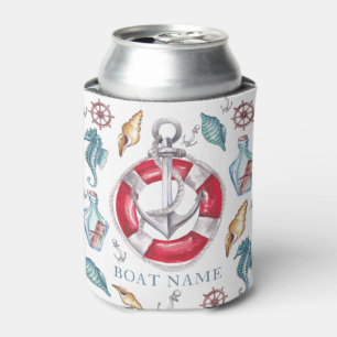 Porta-lata Náutica Personalizada de Cores Aquáticas de Barc