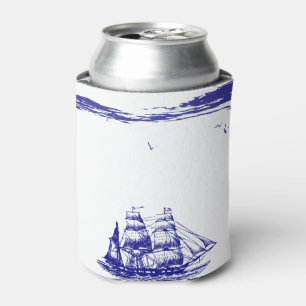 Porta-lata Navigação azul do navio no mar