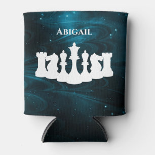Porta-lata Nebulosa Azul Personalizada Chess Piece Queen