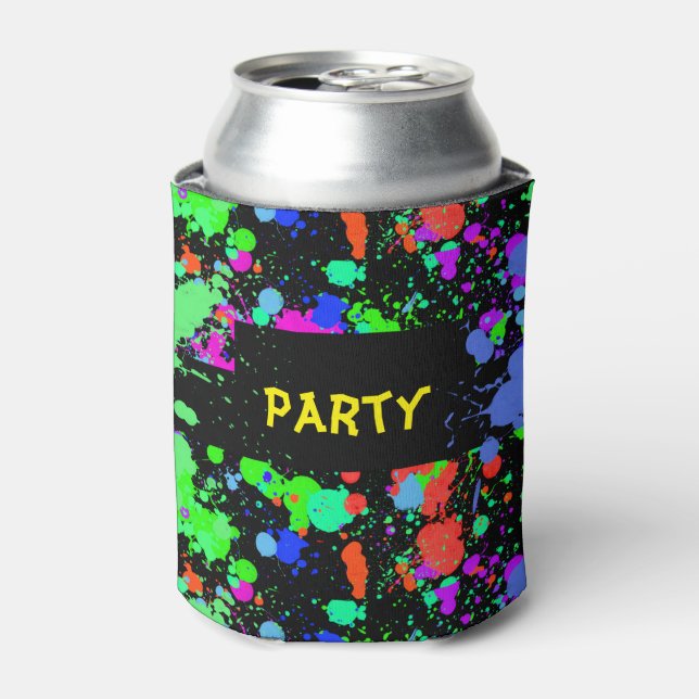 Porta-lata Neon Paint Splatter (Can Front)