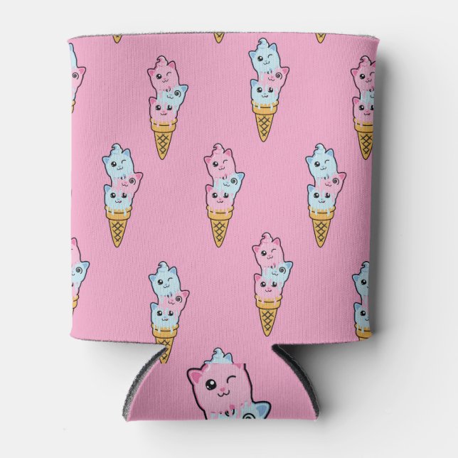 Porta-lata Neon Sorvete: Diversão Urbana Das Crianças. (Frente)