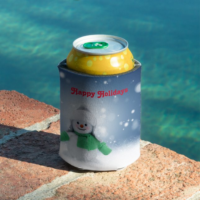 Porta-lata Neve com um lenço verde (Piscina in situ)