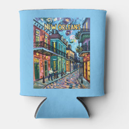 Porta-lata New Orleans French Quarter Van Gogh Style Travel