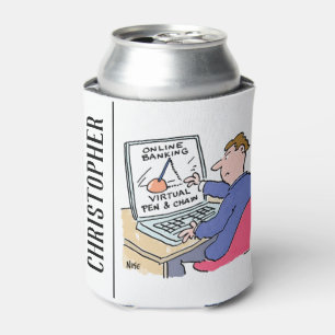 Porta-lata No Cartoon Computer Online Banking