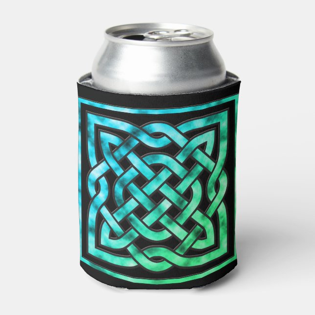 Porta-lata Nó Celta - Verde Azul Quadrado (Can Front)
