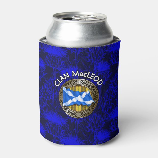 Porta-lata Nó de Tartan e Bandeira do Clã MacLeod (Can Front)