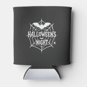 Porta-lata Noite de Halloween Morcego Teia de Aranha Vetor De