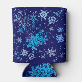 Porta-lata Noite de Natal em queda de neve
