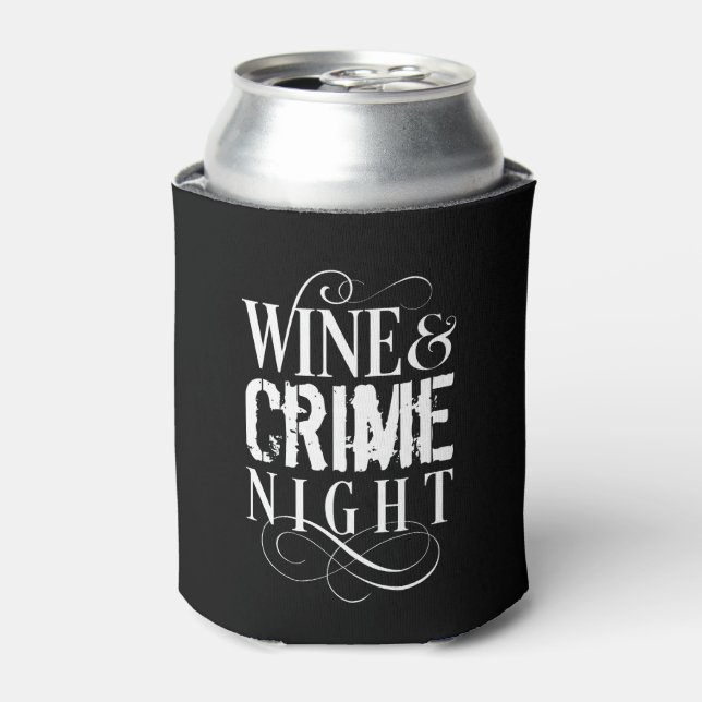 Porta-lata Noite do Vinho e Crime - crime engraçado (Can Front)