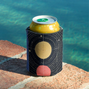 Porta-lata Noite Estrelada Celestial Órbita Geométrica Abstra