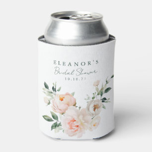 Porta-lata Noiva Chuva de Bênçãos Rosa Água-forte Peônia Flor