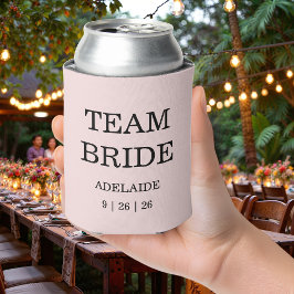 Porta-lata Noiva da Equipe Rubor Rosa Moderno Casamento