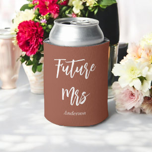 Porta-lata Noiva Marrom Branco Futuro Sra Elegante 