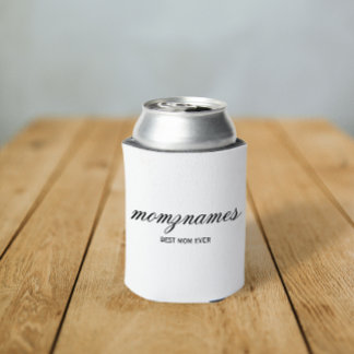 Porta-lata Nome com Caligrafia Personalizada Melhor Mãe do Mu