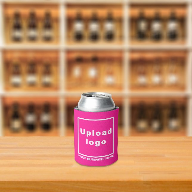 Porta-lata Nome comercial e cor-de-rosa (Build brand name awareness. Your business brand on pink can cooler.)