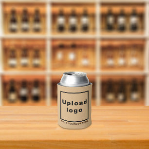 Porta-lata Nome comercial e logotipo Castanho claro