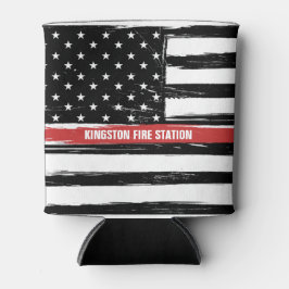 Porta-lata Nome da Bandeira da Estação de Bombeiros Grunge Th