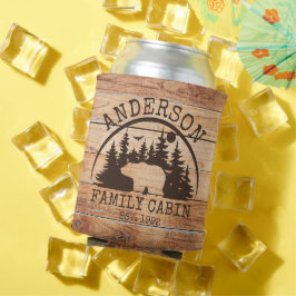 Porta-lata Nome da Cabina da Família Madeira russa personaliz