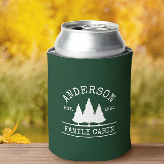 Porta-lata Nome da Família de Cabina Verde Floresta